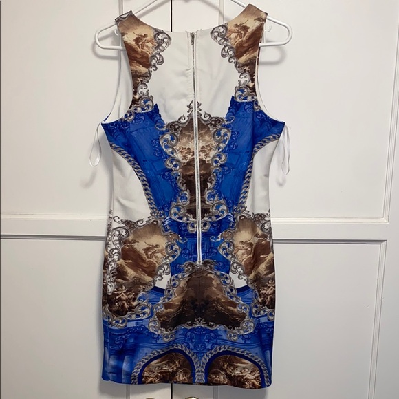 Angel Biba Size 12 Blue Brown Embellished Sequin Mini Dress - Picture 3 of 9